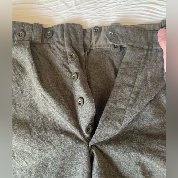 Vintage Belgian Military Surplus Wool Trousers, OD Green, size 32 - Picture 5 of 9